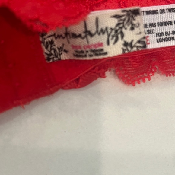 Free People Red Lace Bralette - Picture 3 of 6